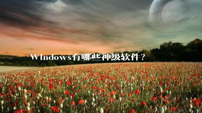 Windows有哪些神级软件？