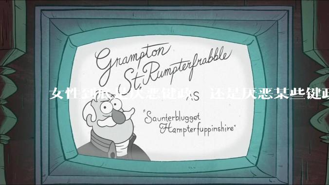 女性到底是厌恶键政，还是厌恶某些键政的人？