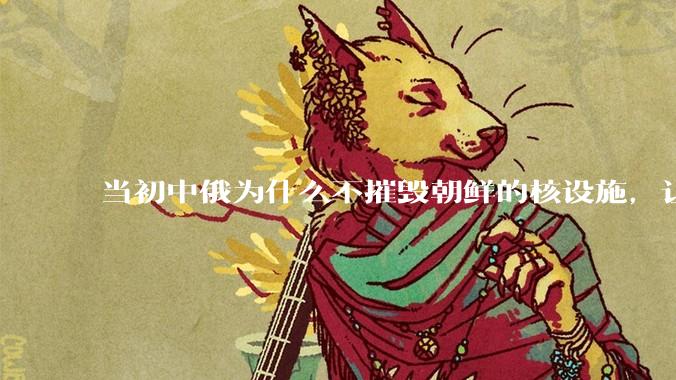 当初中俄为什么不摧毁朝鲜的核设施，让朝鲜拥有了自己的核武器？