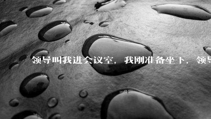 领导叫我进会议室，我刚准备坐下，领导说你站那儿讲就行，我认为这是对我的侮辱，甩门就走了，有错吗?